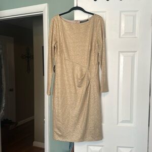 NWOT Lauren Ralph Lauren Size 10 Gold Dress
